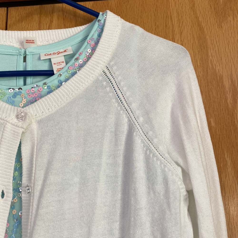 Girls 14/16 dress & cardigan - Picture 6 of 7